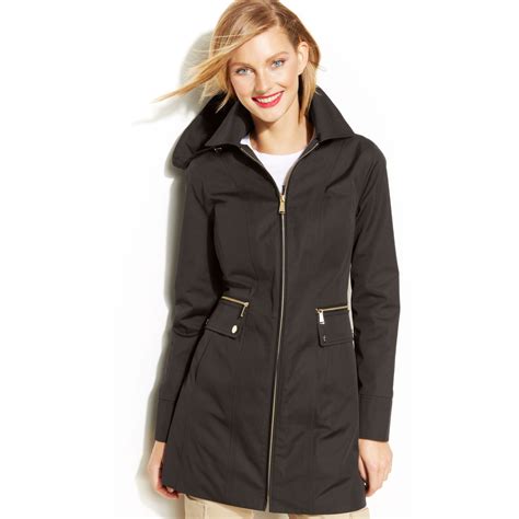 michael kors raincoat womens|michael kors rain coat.